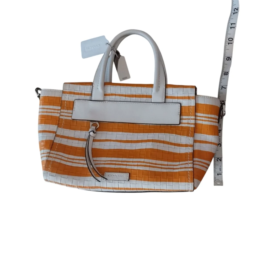 Coach Bleecker Mini Riley Embossed Woven Purse - Picture 13 of 16